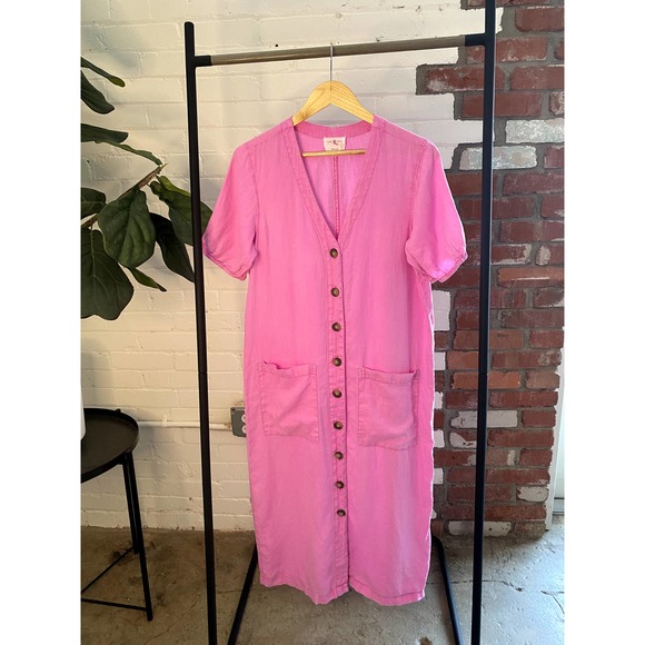 LOFT Lou and Grey Women's Pink Maxi Linen Dress - Picture 1 of 6